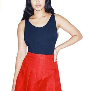 Gabardine American Apparel Red Tennis Skirt